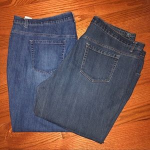Two pair AMANDA JEANS Vanderbelt size 22 SLIMMING